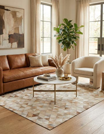 5' 1 x 8' Cowhide Stocks Rug