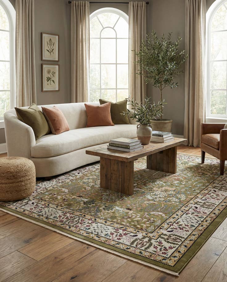 Detail image of 9' x 12' Nain Design Rug