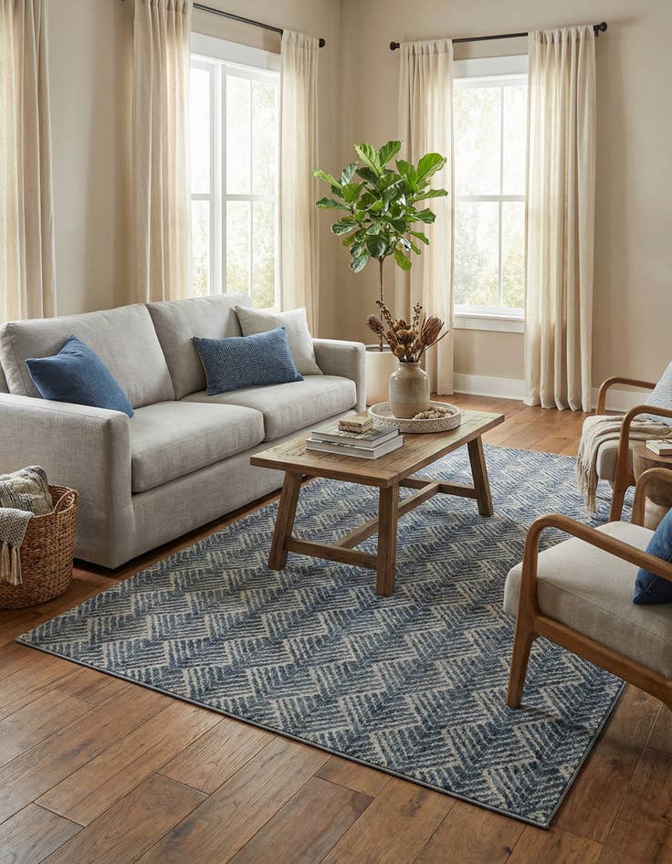 Detail image of  5' 3 x 8' Eco Trellis Rug