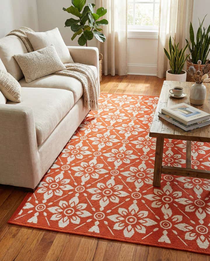 4' x 6' Easy-Clean Trellis Indoor / Outdoor Rug