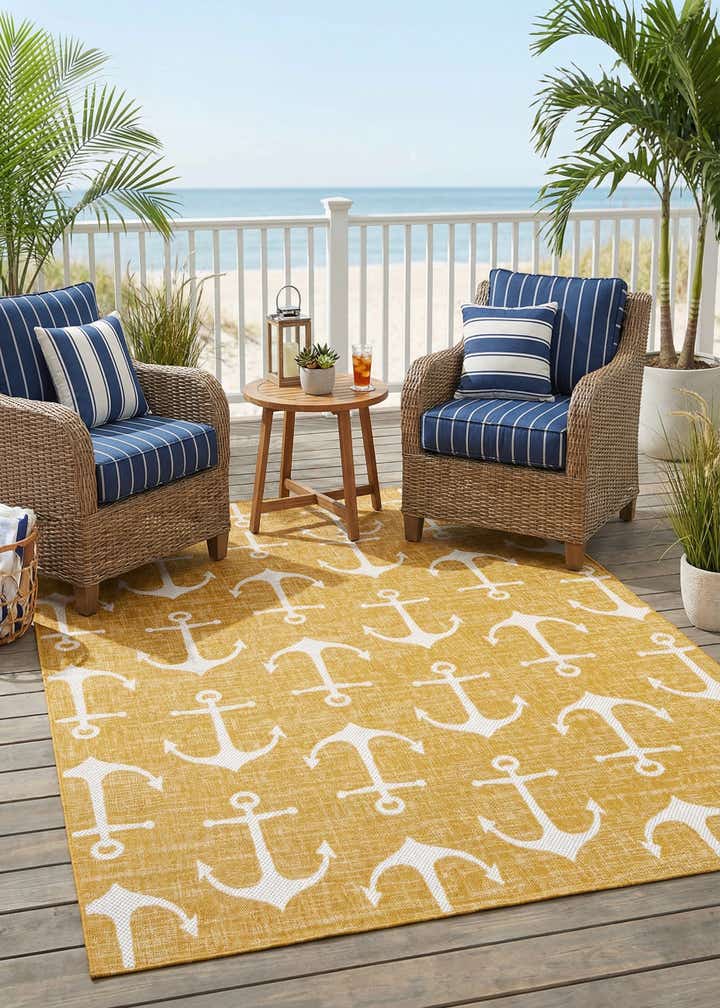 7' x 10' Easy-Clean Coastal Indoor / Outdoor Rug
