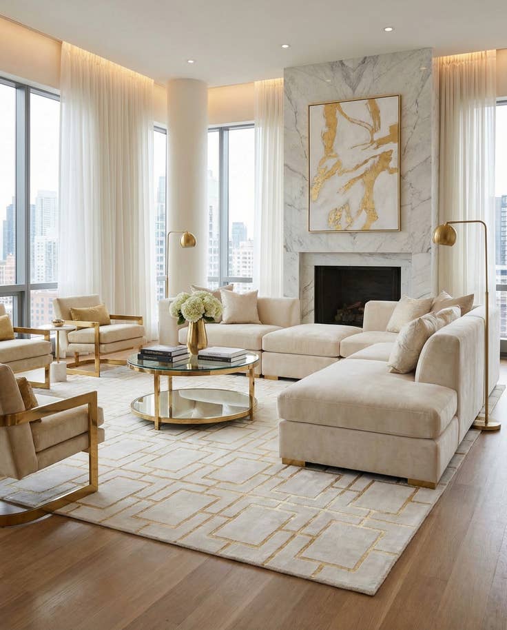 Detail image of 9' x 12' Marilyn Monroe™ Glam Deco Rug