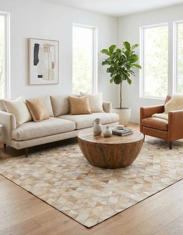 4' 9 x 6' 7 Cowhide Rug