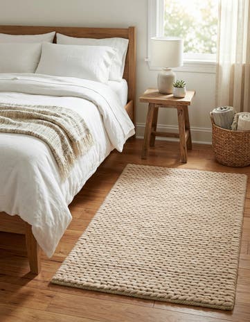2' x 3' 1 Hand Woven Lana New Zealand Wool Rug