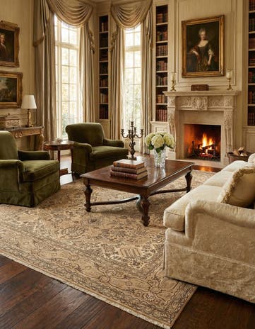 8' 1 x 11' 2 Hand Knotted Tabriz Persian Wool Rug