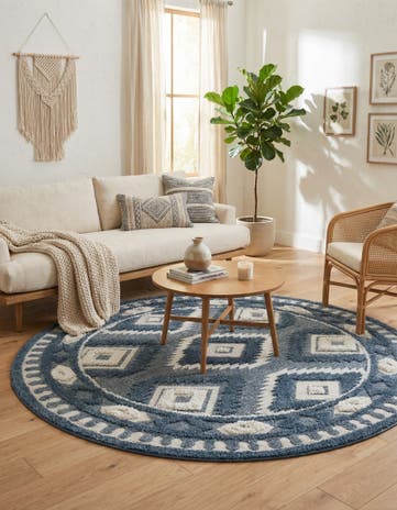 7' 10 x 7' 10 Boho Round Rug