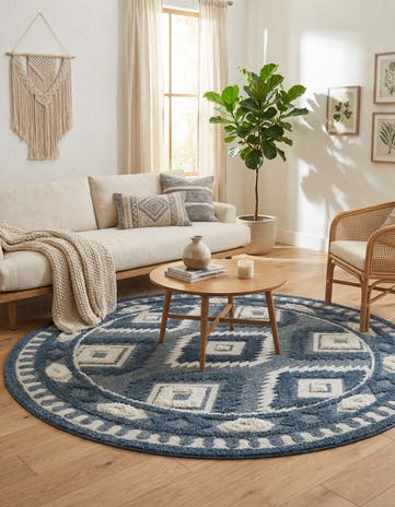 7' 10 x 7' 10 Boho Round Rug