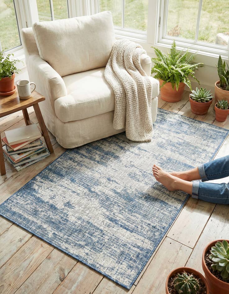 Detail image of 3' x 5' 3  Washable Modern Indoor / Outdoor Rug