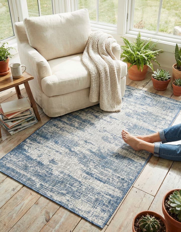 3' x 5' 3 Easy-Clean Modern Indoor / Outdoor...