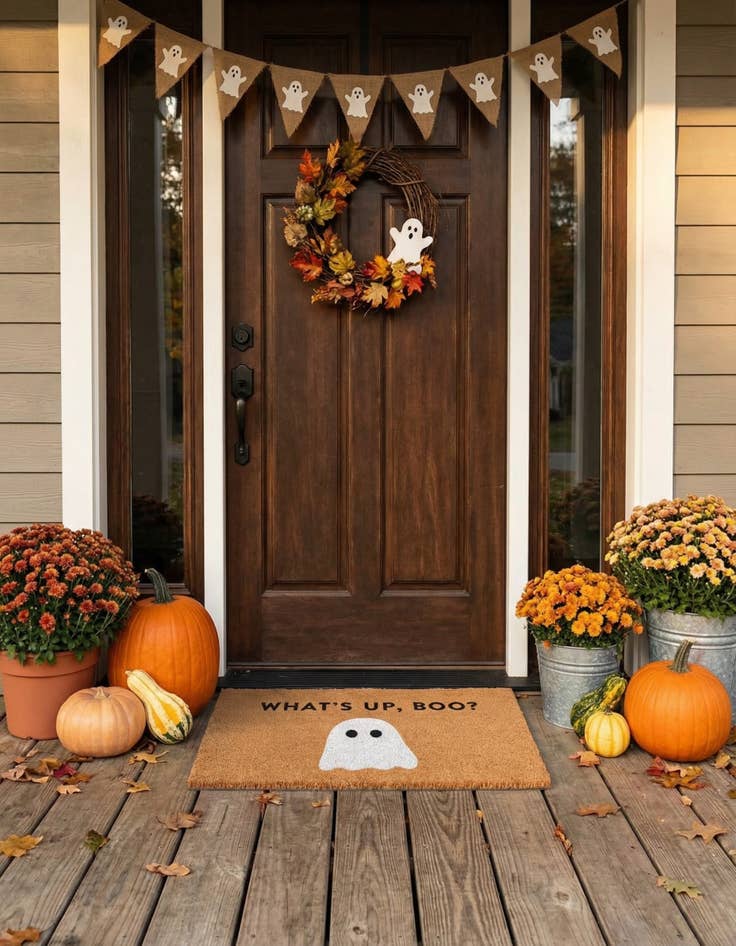 Detail image of 1' 6 x 2' 6 Halloween Boo Doormat