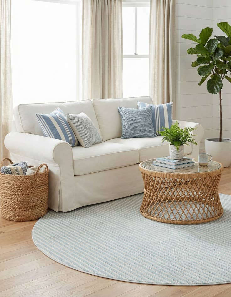 Detail image of 7' 10 x 7' 10 Easy-Clean Sabrina Soto Indoor / Outdoor Round Rug