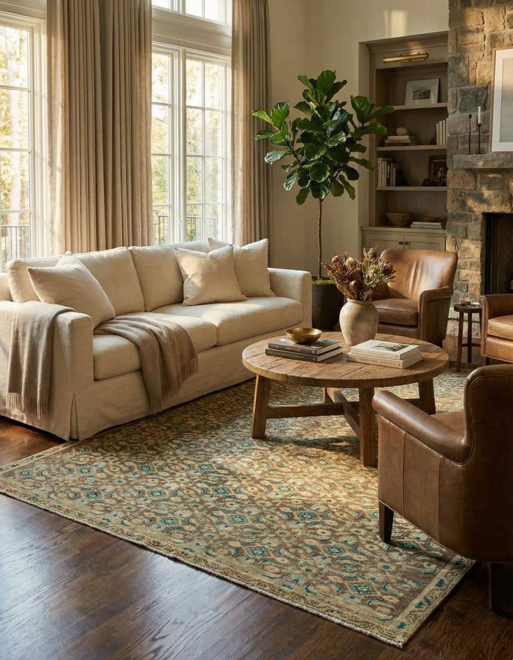 Detail image of 4' 9 x 9' 3  Hand Knotted Ultra Vintage Persian Wool Runner Rug