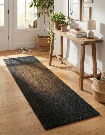2' x 8' Handmade Braided Jute Runner Rug