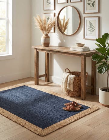 4' 1 x 6' 1 Handmade Braided Jute Rug