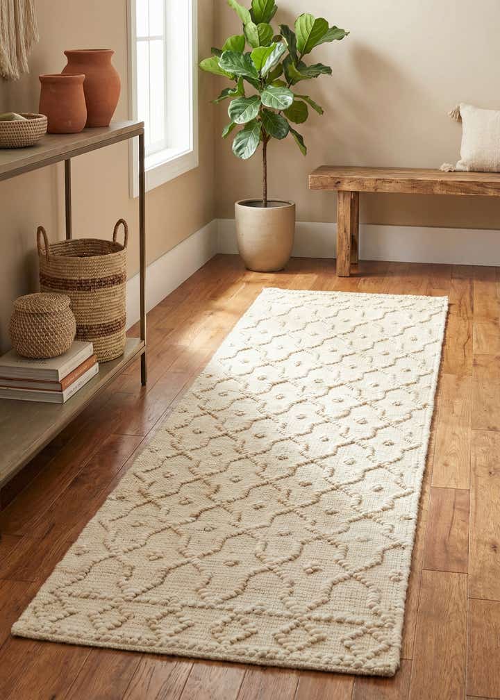 2' x 8' Hand Woven Larsa Jute Runner Rug