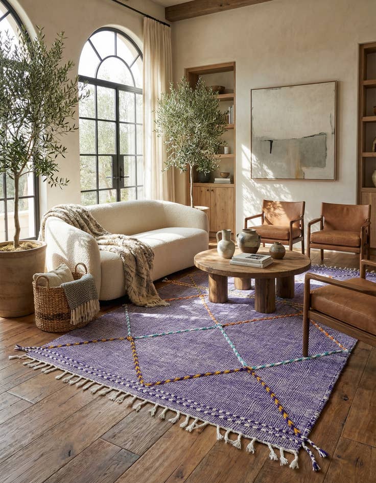 Detail image of 5' x 8' 4  Hand Knotted Moroccan Wool Rug