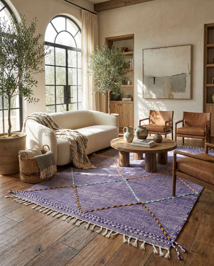 5' x 8' 4 Hand Knotted Moroccan Wool Rug