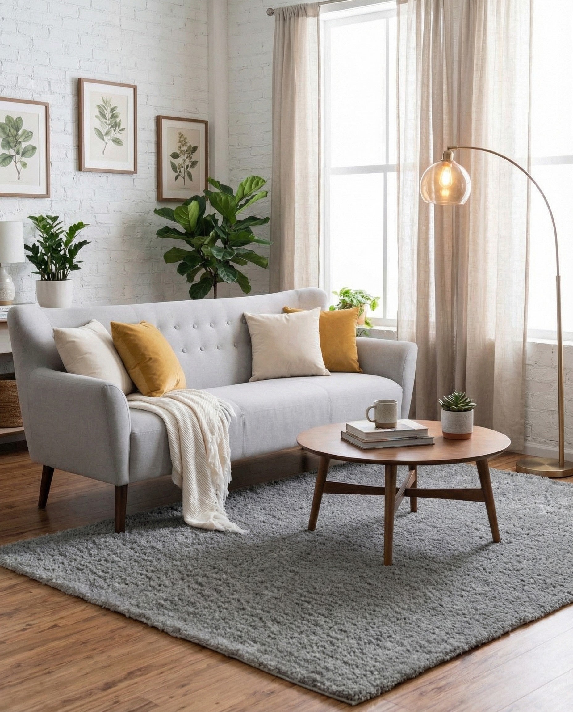  6' x 9' Soft Solid Shag Rug