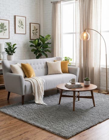 6' x 9' Soft Solid Shag Rug