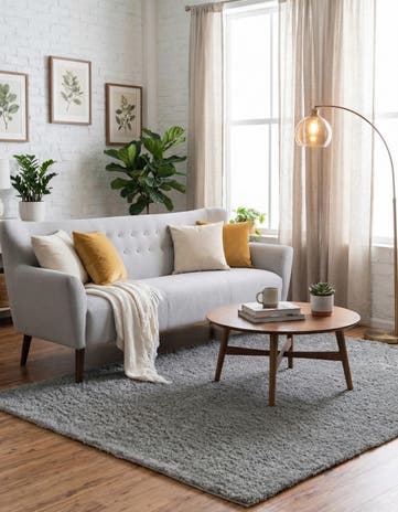 6' x 9' Soft Solid Shag Rug