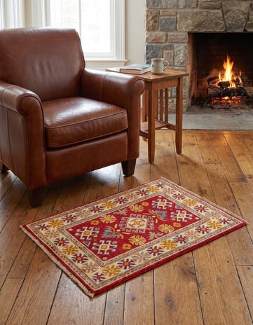 2' x 3' Hand Knotted Kazak Rug