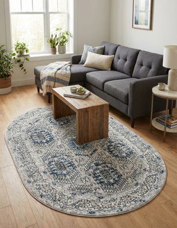 Gray Nyla Oval Rug