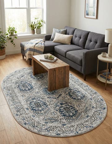 Gray Nyla Oval Rug