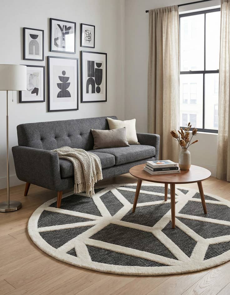 Detail image of 6' x 6' Prismatic Round Rug