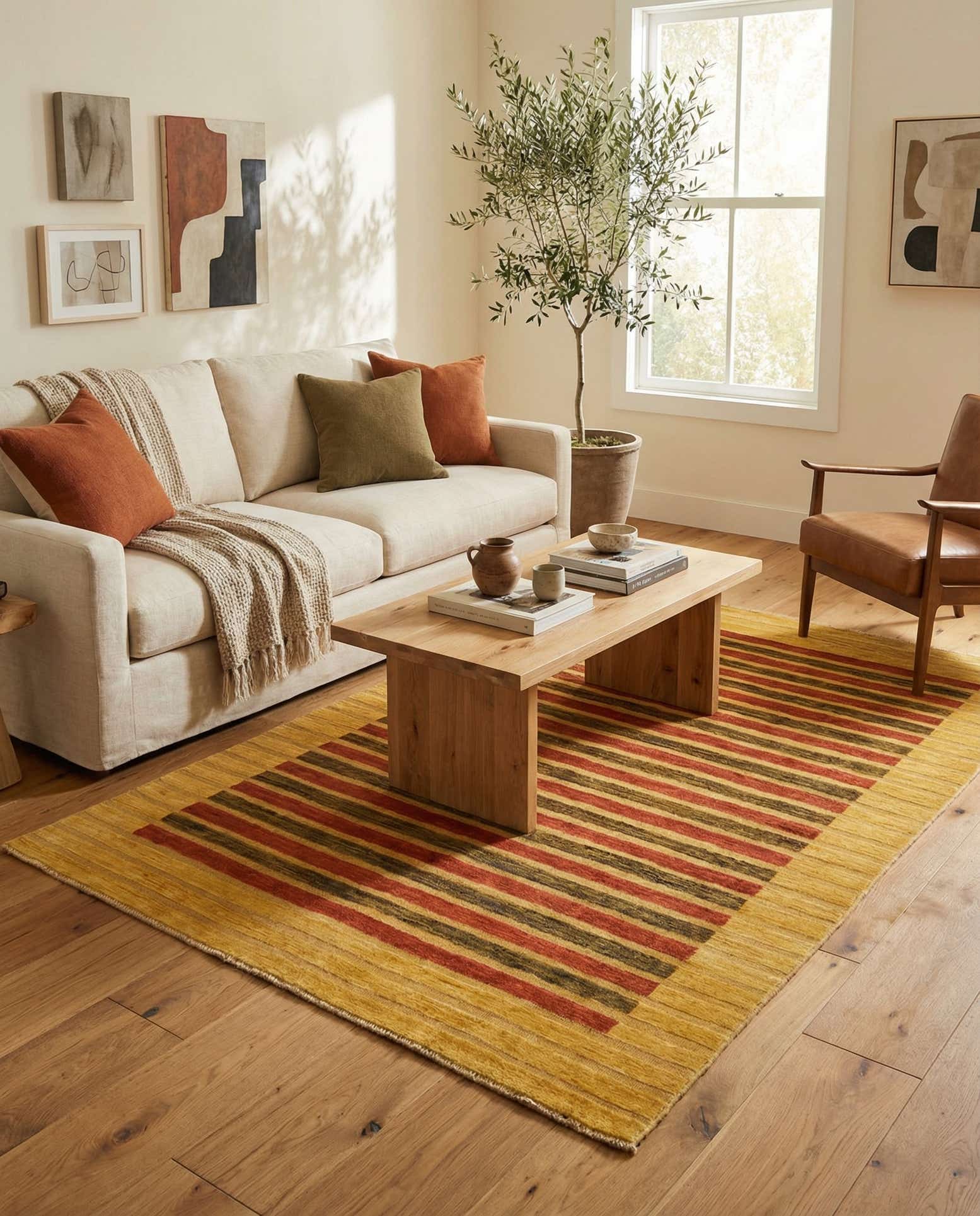 4' 10 x 6' 8 Hand Knotted Modern Ziegler Rug