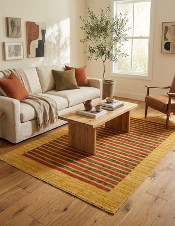 4' 10 x 6' 8 Hand Knotted Modern Ziegler Rug