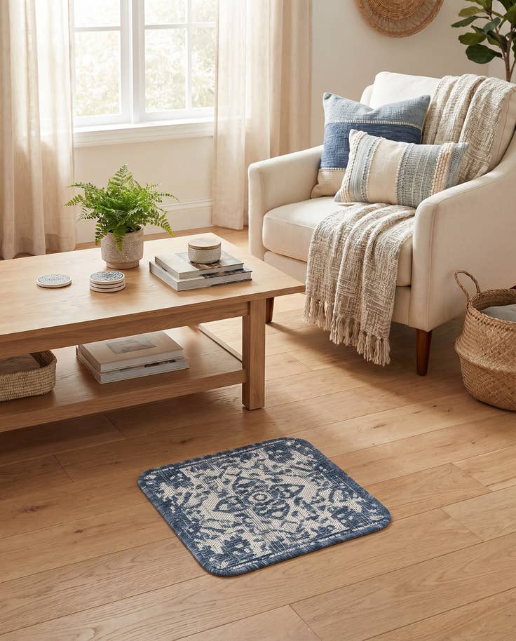 Detail image of 1' 4 x 1' 4 Easy-Clean Jill Zarin Dubai Indoor / Outdoor Sample Rug