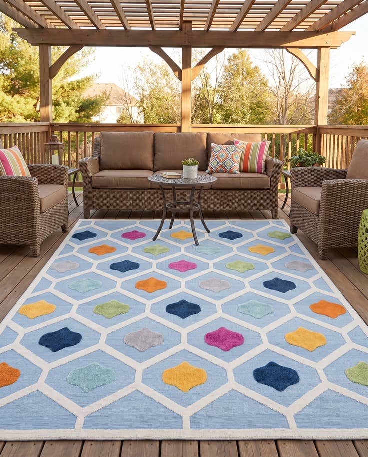 Detail image of 7' 10 x 10' Easy-Clean Aruba Indoor / Outdoor Rug