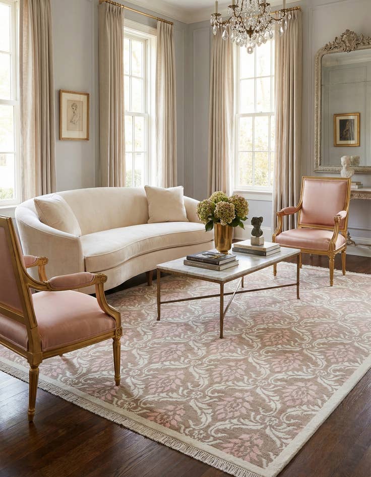 Detail image of 6' 8 x 9' 11  Hand Knotted Darya Wool Rug