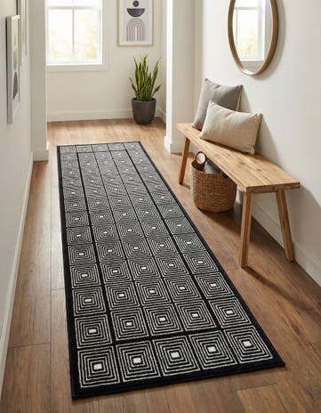 Midnight Blue Aakaar Runner Rug