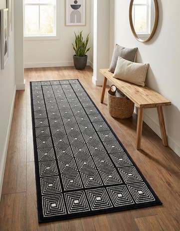 Midnight Blue Aakaar Runner Rug