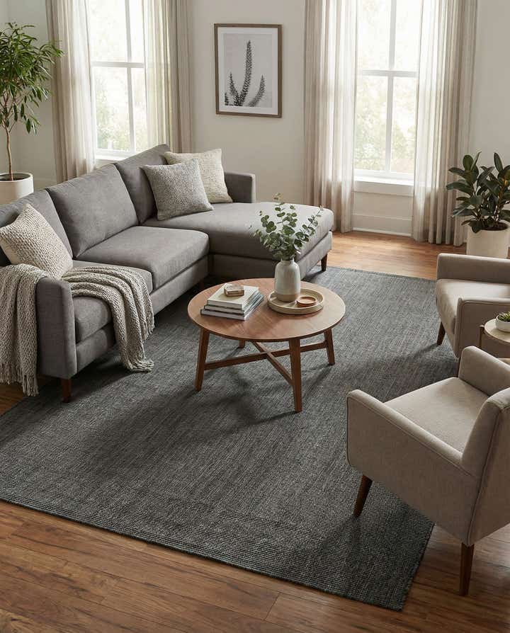 7' 10 x 11' Easy-Clean Solid Indoor / Outdoor Rug