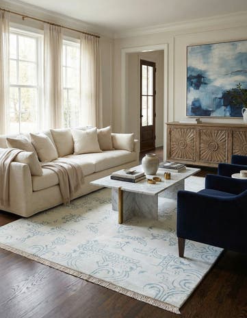 5' 6 x 7' 11 Hand Knotted Darya Wool Rug