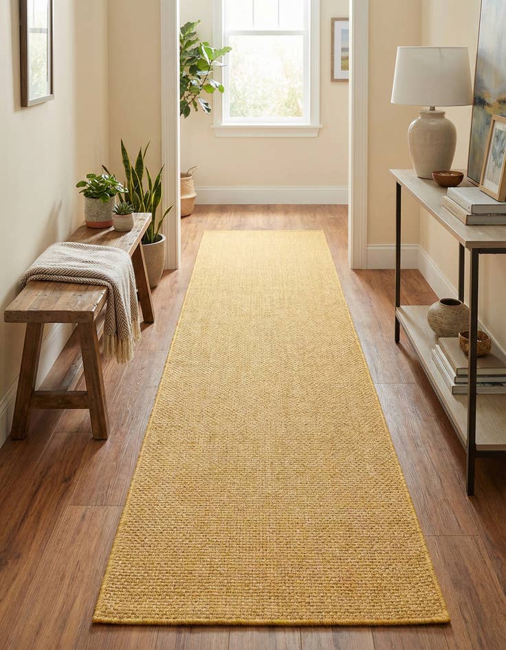 Detail image of 2' 7 x 12'  Washable Solid Indoor / Outdoor Runner Rug