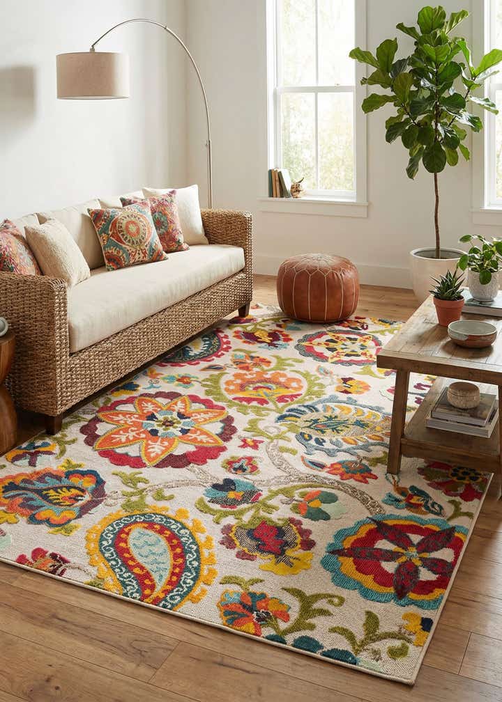 6' x 9' Easy-Clean Casablanca Indoor / Outdoor Rug