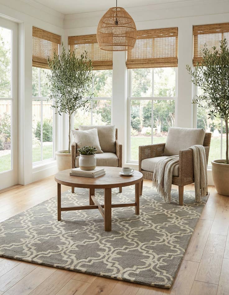 Detail image of 5' x 7' 10 Luna Wool Rug