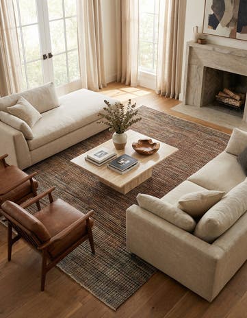 6' 1 x 9' 2 Hand Knotted Darya Wool Rug
