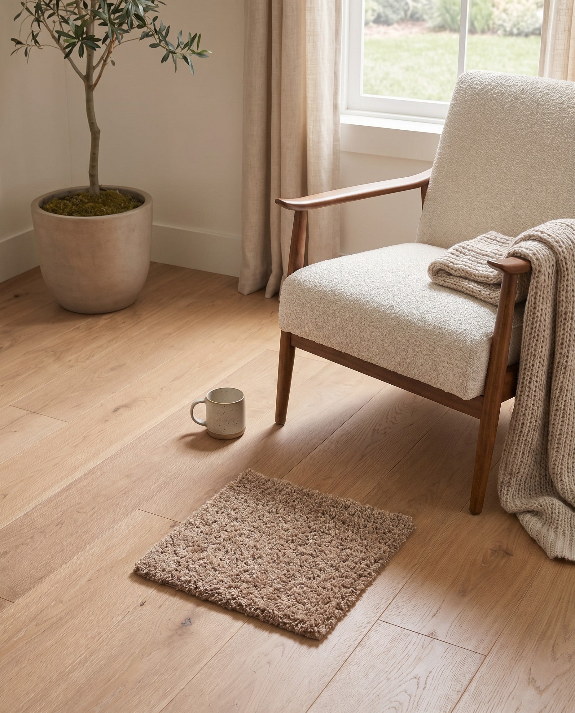 1' x 1' Solid Shag Sample Rug
