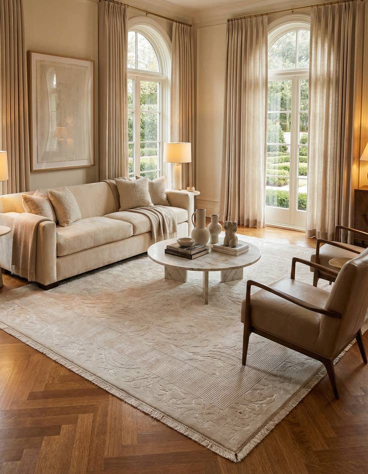 Detail image of 6' 7 x 9' 4  Hand Knotted Darya Wool Rug