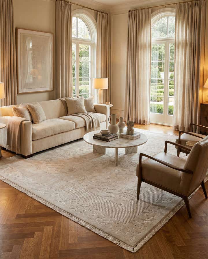 6' 7 x 9' 4 Hand Knotted Darya Wool Rug