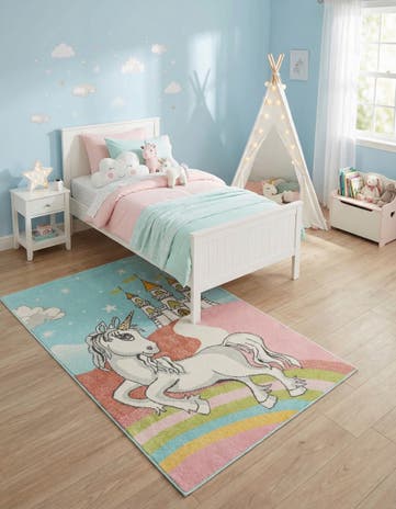 4' x 6' Unicorn Whimsy Kids Rug