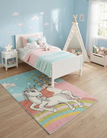 4' x 6' Unicorn Whimsy Kids Rug