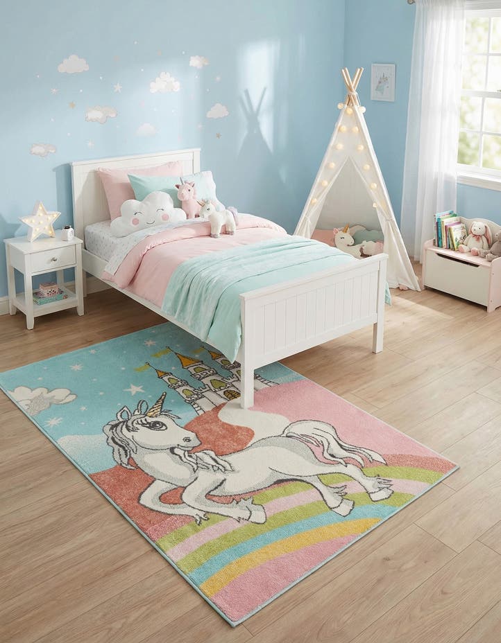 4' x 6' Unicorn Whimsy Kids Rug