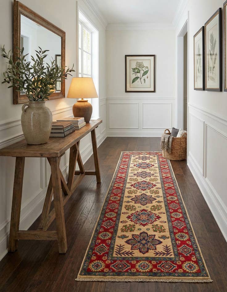 Detail image of 2' 7 x 9' 10  Hand Knotted Kazak Runner Rug