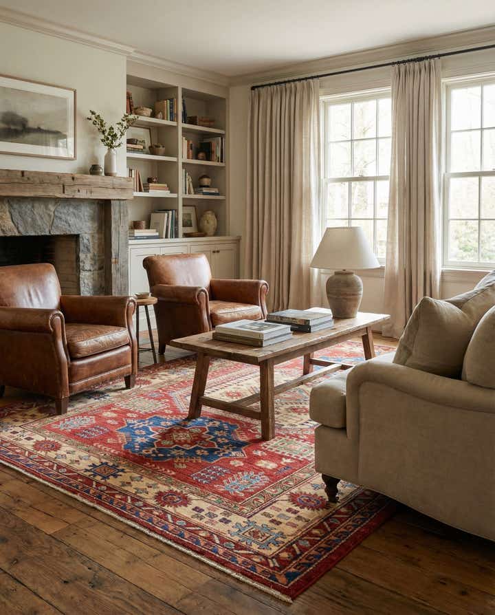 170cm x 235cm Hand Knotted Kazak Oriental Rug