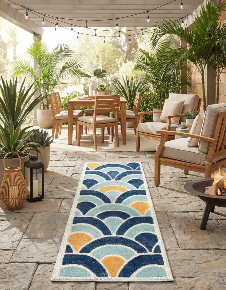 Detail image of 2' x 8' Easy-Clean Belize Indoor / Outdoor Runner Rug
